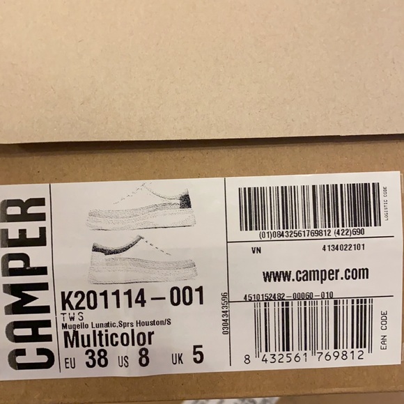 Brand new, never worn designer, camper sneakers - Picture 5 of 7